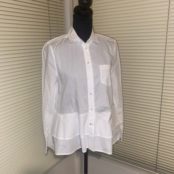 Kate Spade Broome Street Poplin Ruffle 100% Cotton White Small Women’s - Picture 1 of 8